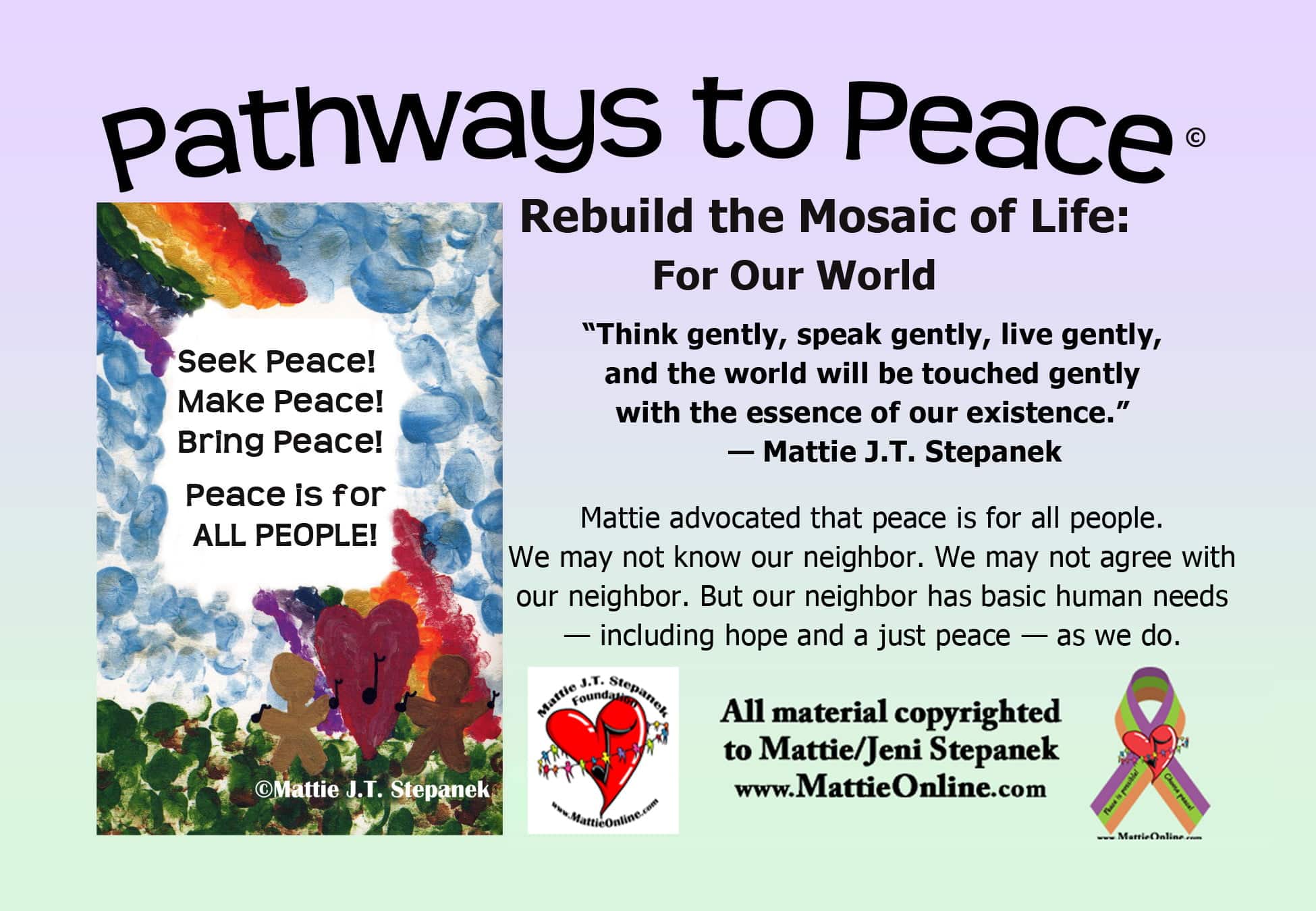 Pathways to Peace rebuild the mosaic